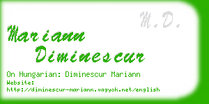 mariann diminescur business card